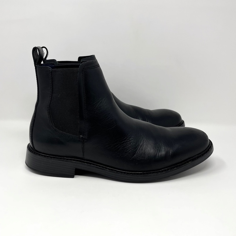 Cole Haan Boots Black Leather Chelsea Style Zerogrand